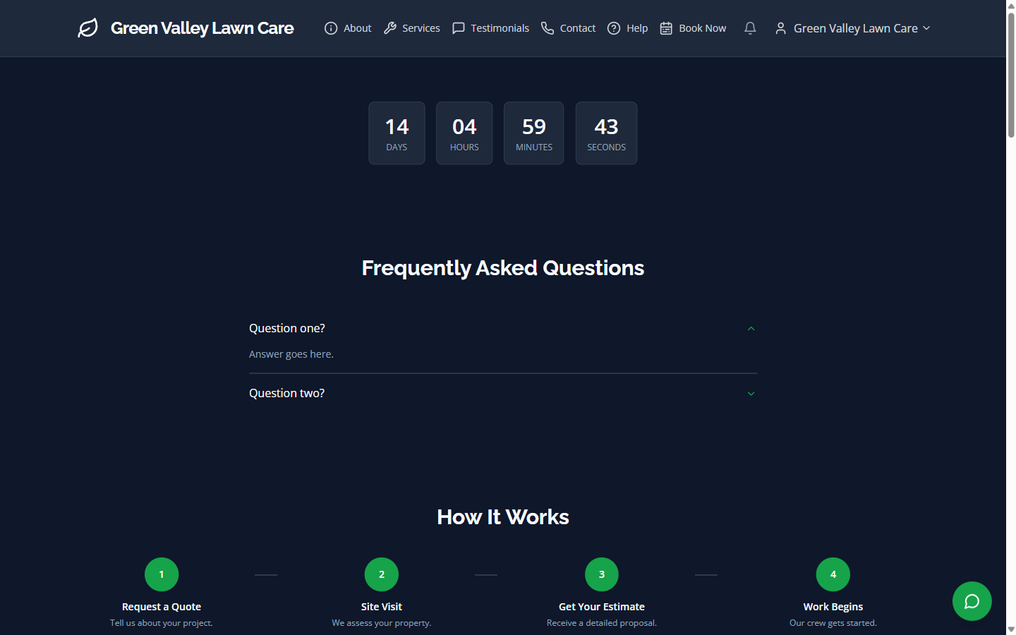 Transformed homepage hero — deep navy theme with fullscreen image